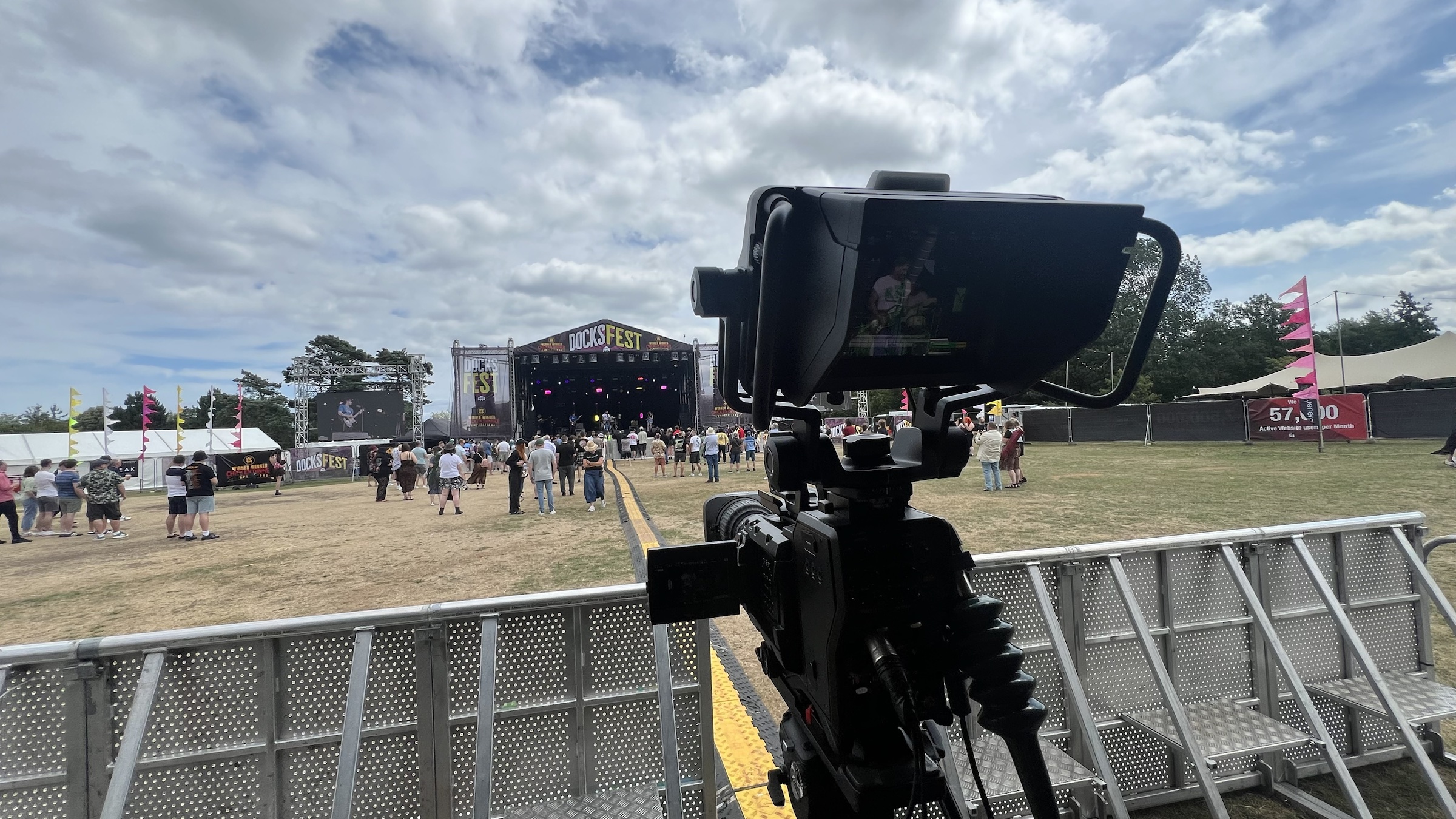 Broadcast camera setup at a Kapture event