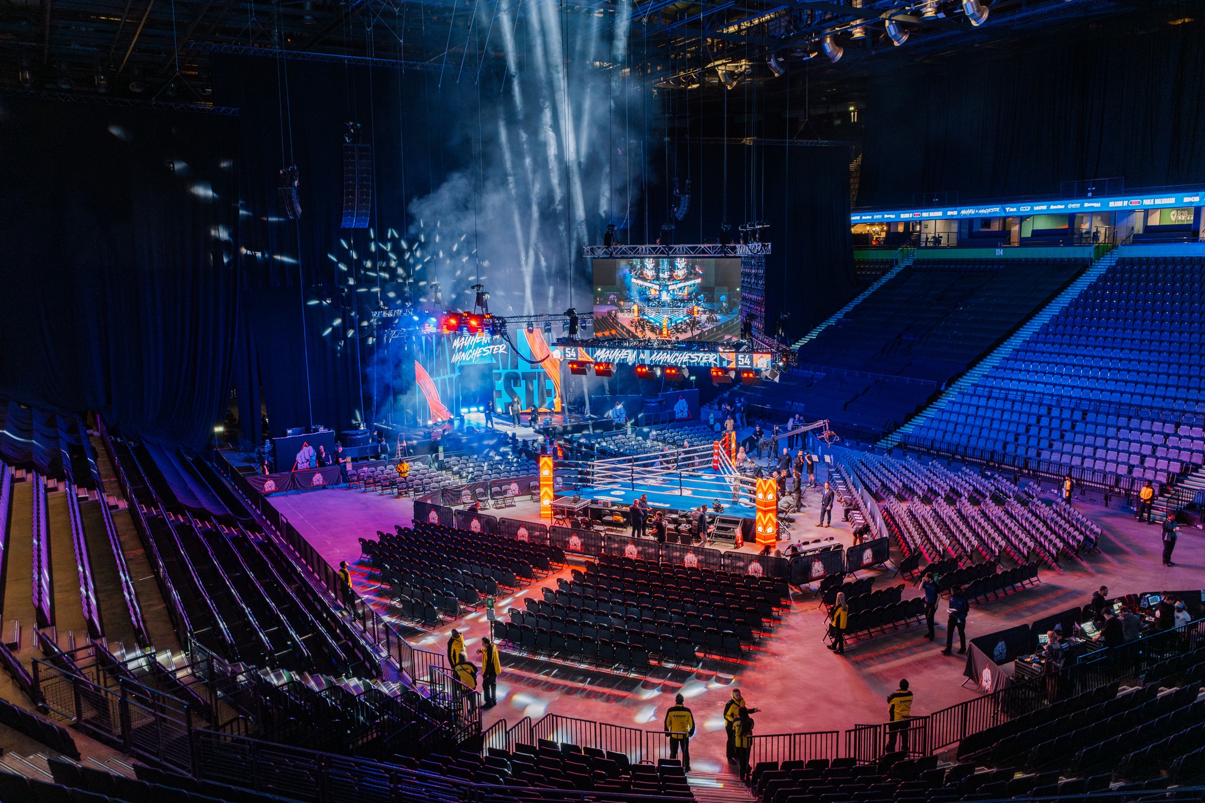 Kapture live production setup inside AO Arena